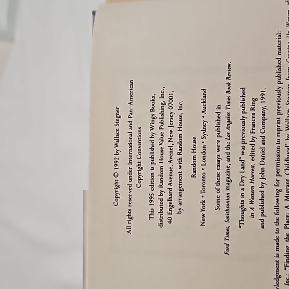 Wallace Stregner Where the Bluebirds Sings to the Lemonade Springs Wings Books - Picture 9 of 17